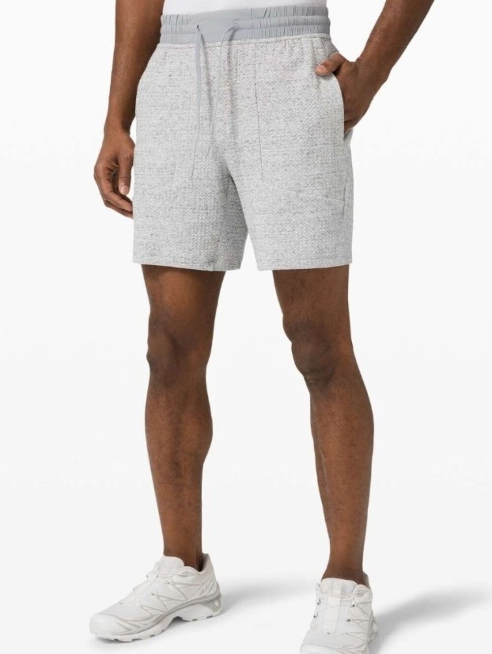 Lululemon At Ease Short 7" Heathered Light Grey Men's XXL